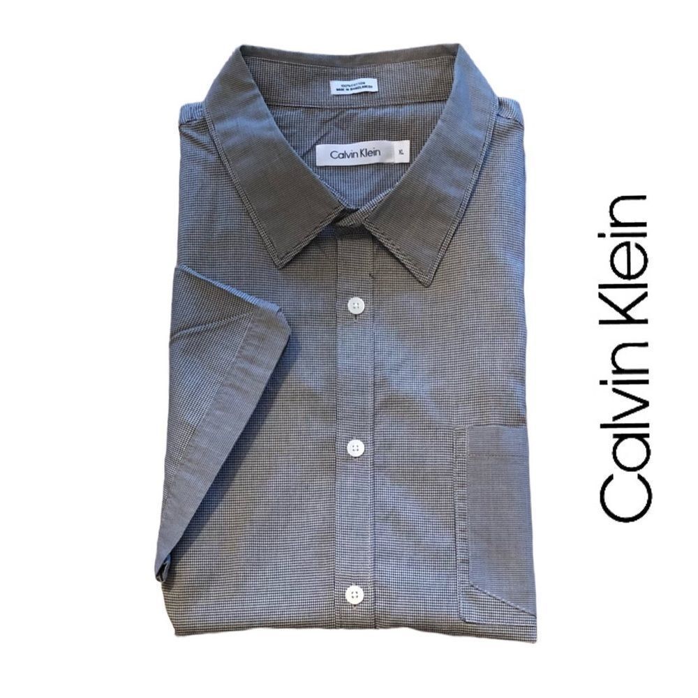 Calvin‎ Klein Houndstooth Check Shirt - Size XL
